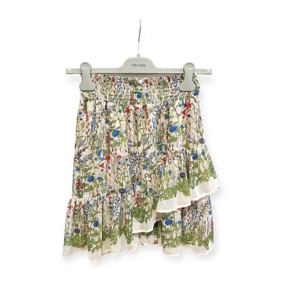 Maje Jonquille Floral-print Crepe Mini Skirt, Size 40EU/US M - Picture 4 of 12